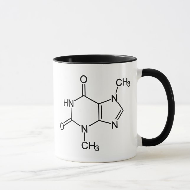 Mug Diagramme chimique de la molécule de théobromine a (Droite)