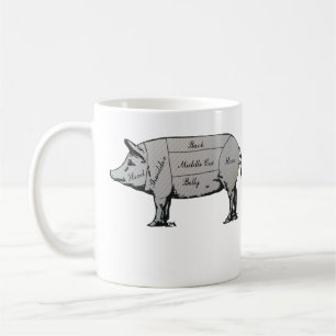 Mug Diagramme de cochon du boucher