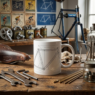 Mug Diagramme de géométrie de cadre de bicyclette