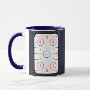Mug Diagramme de la patinoire de hockey sur fibre de c