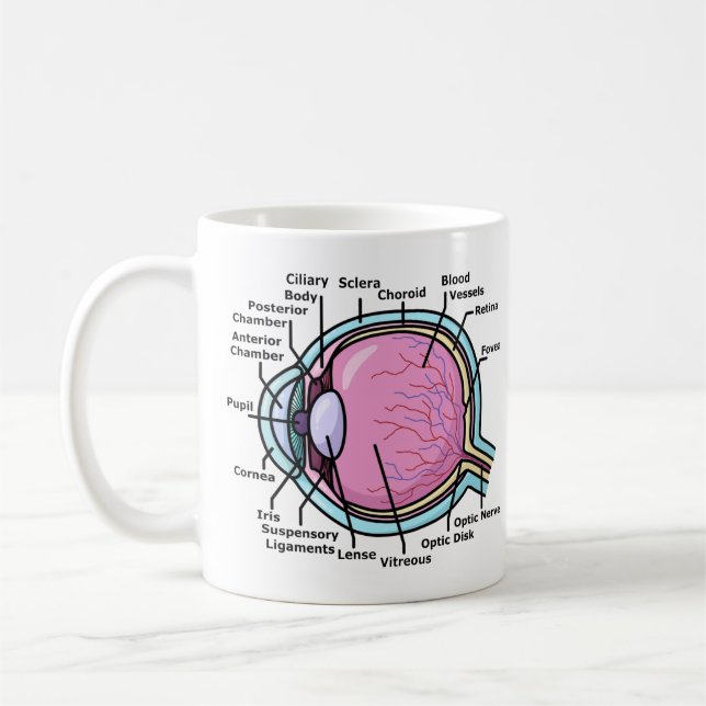Mug Diagramme de l'œil (Gauche)