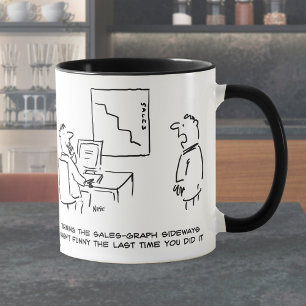 Mug Diagramme des ventes Office tourné latéralement