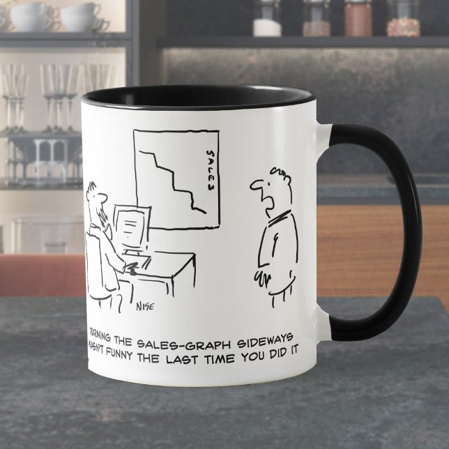 Mug Diagramme des ventes Office tourné latéralement (Créateur téléchargé)