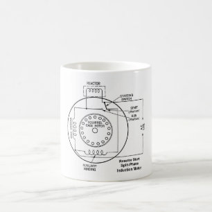 Mug Diagramme du moteur d'induction à phase fractionné