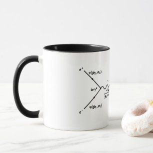 Mug Diagramme Feynman, diffusion des positrons électro
