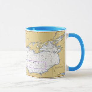 Mug Diagramme nautique du lac Ontario