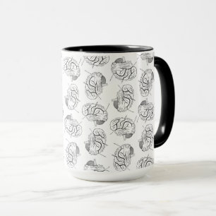 Mug Diagrammes cérébraux Vintage Art PERSONNALISÉ COUL