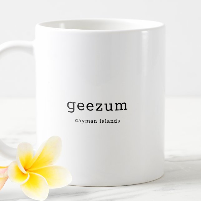 Mug Dialecte humoristique des îles Caïmans Geezum (Créateur téléchargé)