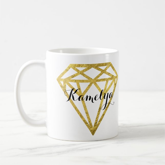 Mug Diamant à huile d'or (Gauche)