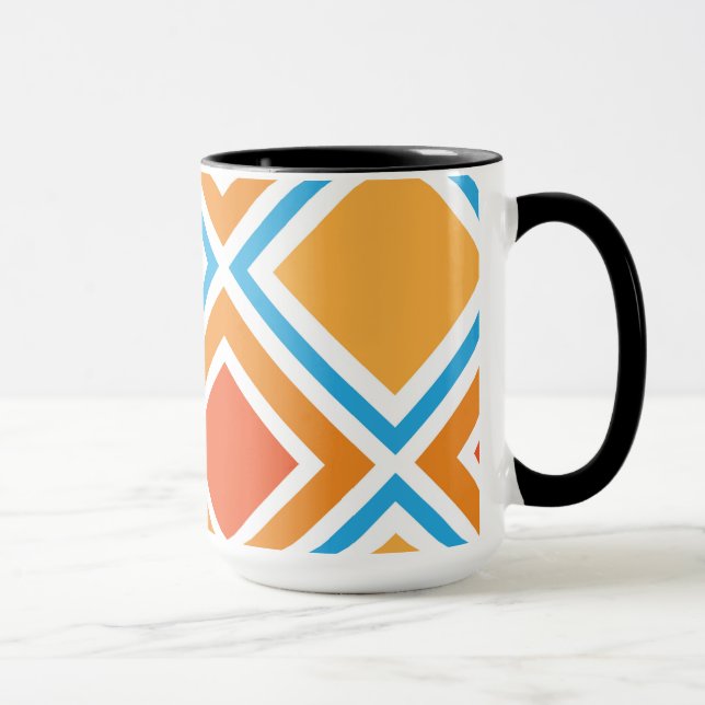 Mug diamant Abstrait géométrique (Droite)