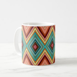 Mug Diamant et rayures doux multicolores