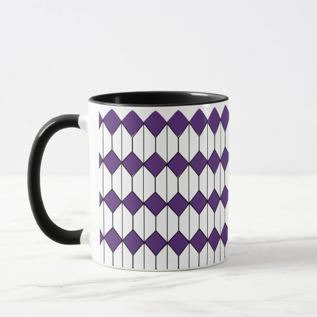 Mug Diamants Art déco et hexagones (Gauche)