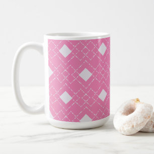 Mug Diamants blancs Arrière - plan rose