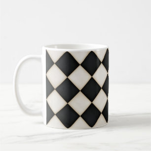 Mug Diamants blancs noirs et antiquités