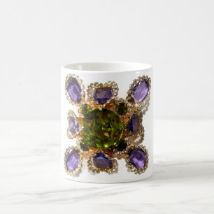 Mug Diamants d'améthyste violet Emeralds bijoux