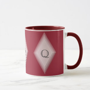 Mug - Diamants empilés avec initial