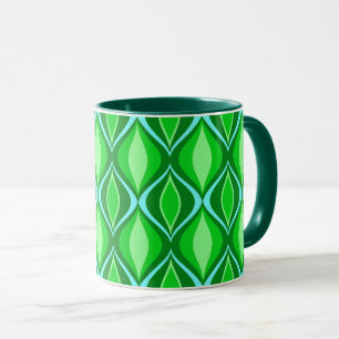 Mug Diamants modernes de la moitié du siècle, vert