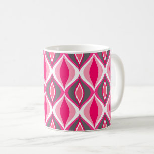Mug Diamants modernes du milieu du siècle, rose, fushi