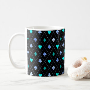 Mug Diamonds Coeurs Pique Clubs Jouer Cartes Motif