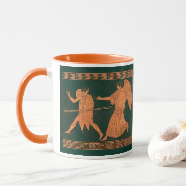 Mug Diana et un ange, Mythologie romaine Vintage (Avec donut)