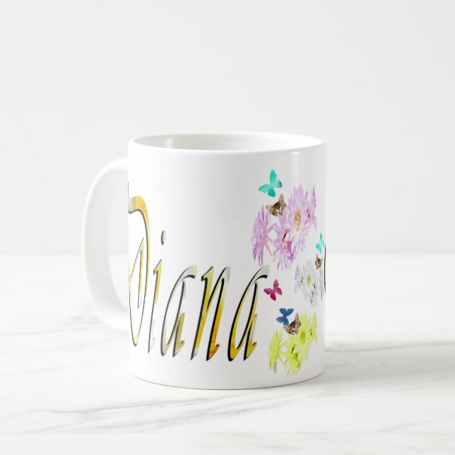 Mug Diana Girls Name Logo, (Devant gauche)
