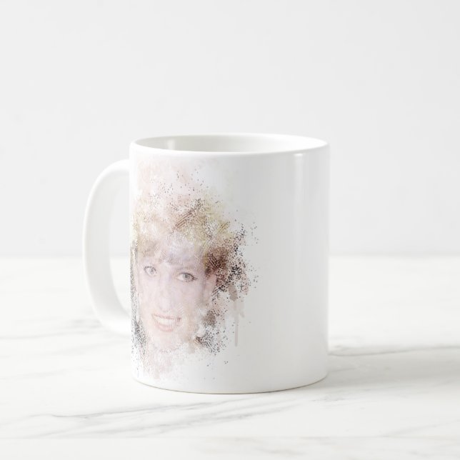 Mug Diana La princesse populaire Watercolor Portrait C (Devant gauche)