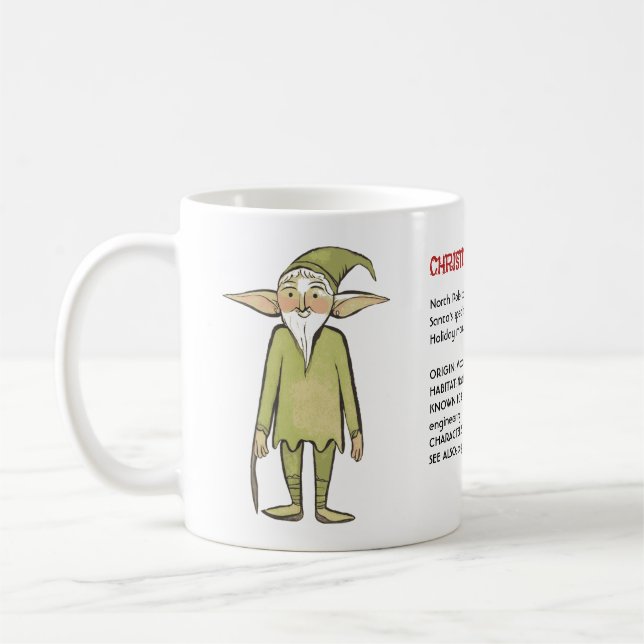 Mug Dictionnaire d'artisan de lutin de Noël au Pôle No (Gauche)