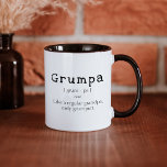 Mug Dictionnaire mignon Grumpa Grand-père grand-père C<br><div class="desc">Cette tasse de café en céramique présente un style de définition de dictionnaire mignon avec le terme "grumpa - comme un grand-père régulier,  seulement grumpier". Cette tasse fait le cadeau parfait pour votre grand-père ou comme cadeau à grand-père des enfants.</div>