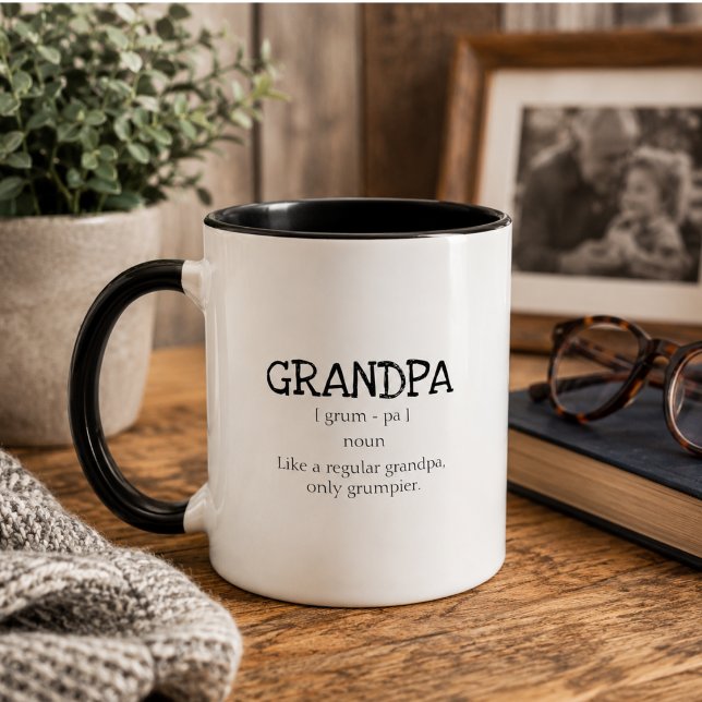 Mug Dictionnaire mignon Grumpa Grand-père Papi (Cute Dictionary Grumpa Grandfather Grandpa Mug)