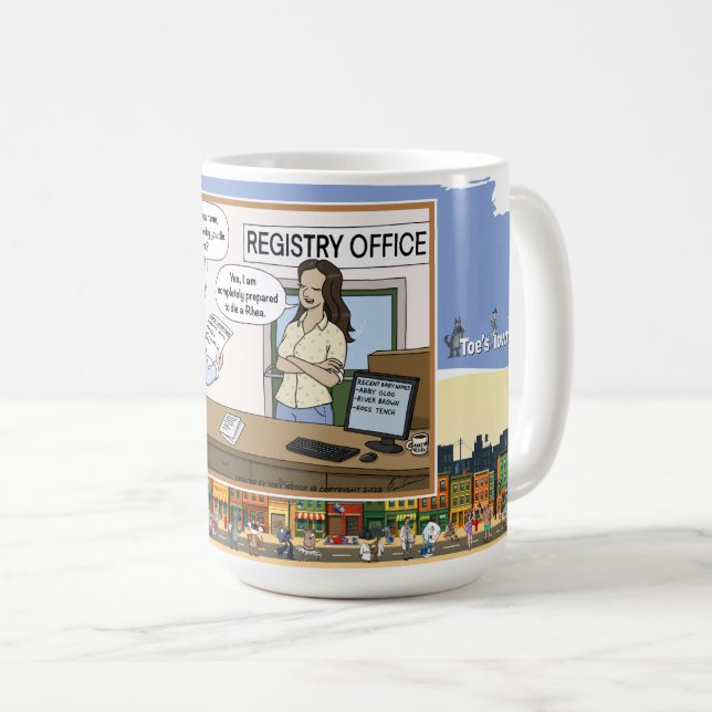 Mug Die A Rhea | Literal Wordplay Humor Classic (Devant droit)