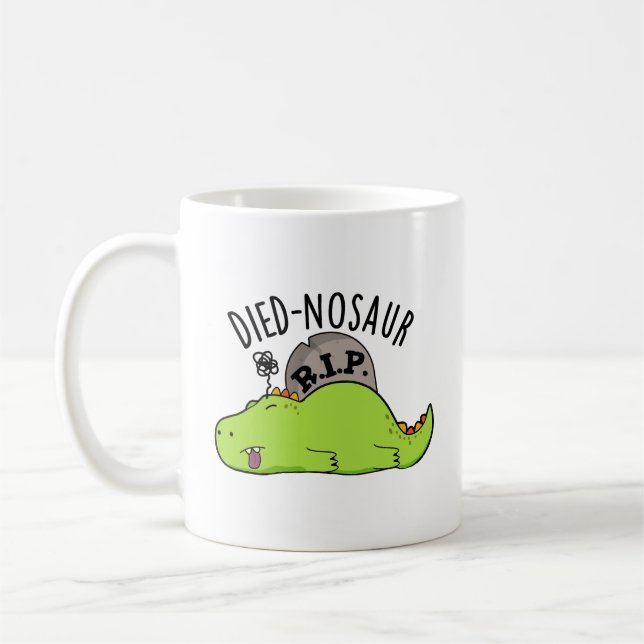 Mug Died-nosaur Blagues drôles de dinosaures  (Gauche)