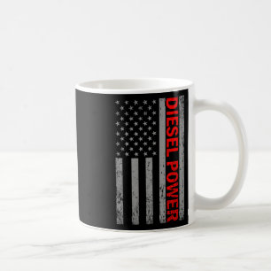 Mug Diesel Power Drapeau Usa Camion Turbo Frères Mécan