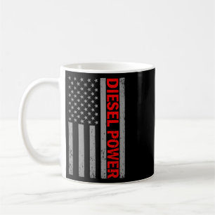 Mug Diesel Power Usa Drapeau Camion Turbo Frères Mécan