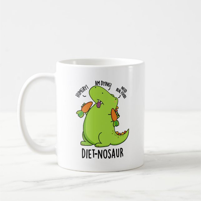 Mug Diet-nosaur Blagues de dinosaures drôles  (Gauche)