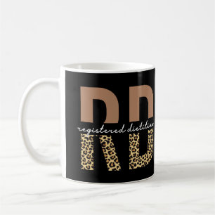 Mug Diététiste enregistrée Cheetah imprimer Dons RD