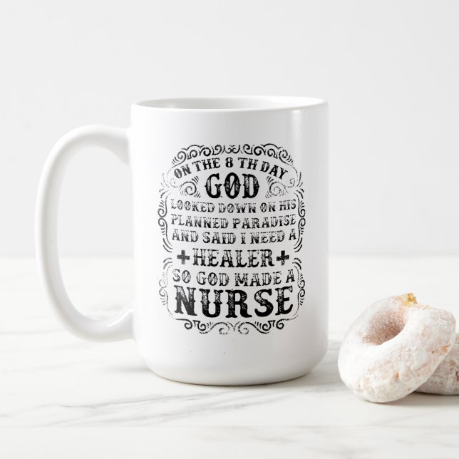 Mug Dieu a fait une infirmière (Avec donut)
