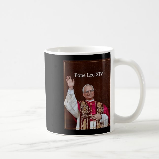 Mug Dieu Béni Pape Leo Xiv Chemise, Pape Leo Xiv (Droite)