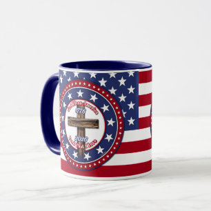 Mug Dieu bénisse l'Amérique Terre que j'aime Croix rug