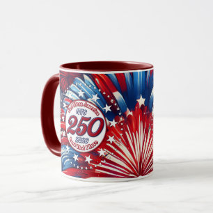 Mug Dieu Bénisse l'Amérique Terre Que J'Aime Rouge Bla