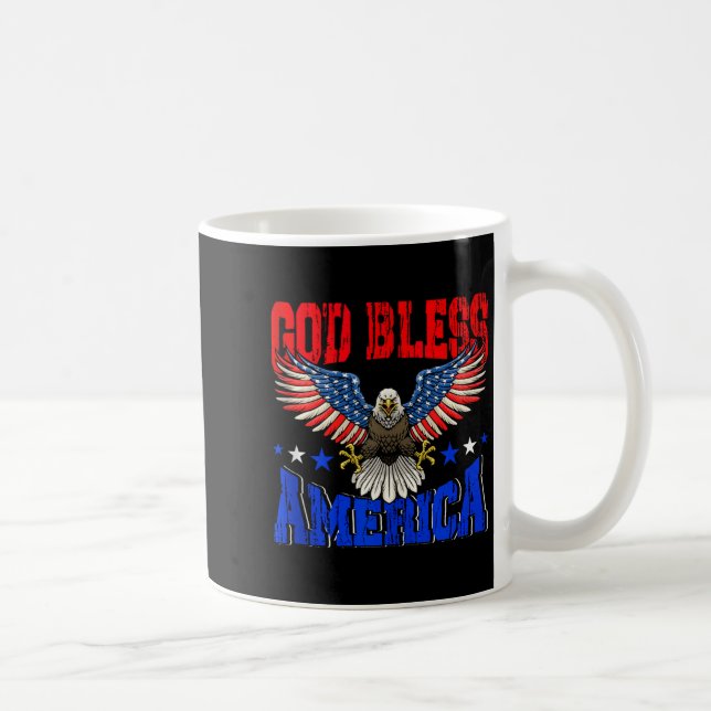 Mug Dieu bénisse le drapeau de l'aigle américain d'amé (Droite)