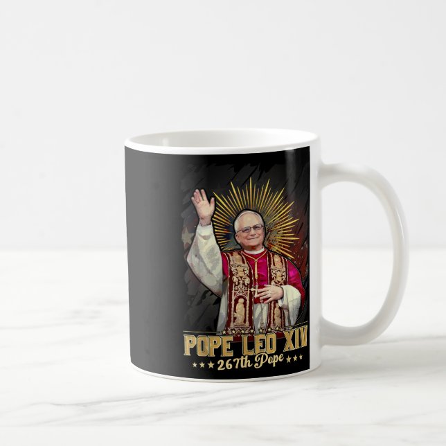 Mug Dieu bénisse le pape Leo Xiv catholique (Droite)