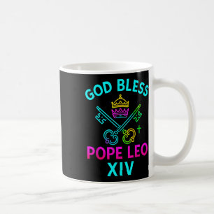 Mug Dieu bénisse le pape Leo Xiv Vintages catholiques
