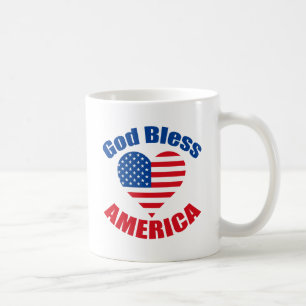 Mug Dieu bénit l'Amérique mignon patriotique chrétien