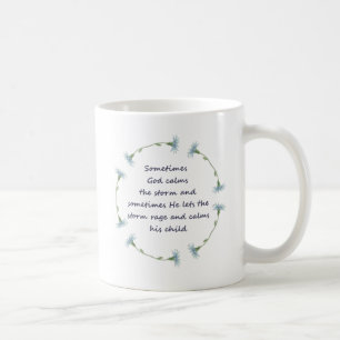 Mug Dieu calme la citation inspirée de tempête