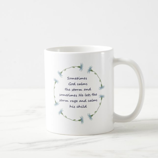 Mug Dieu calme la tempête Citation inspirante (Droite)