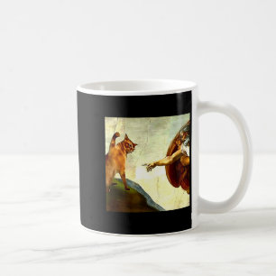 Mug Dieu Chat Drôle Création d'Adam Mème Jésus Christi
