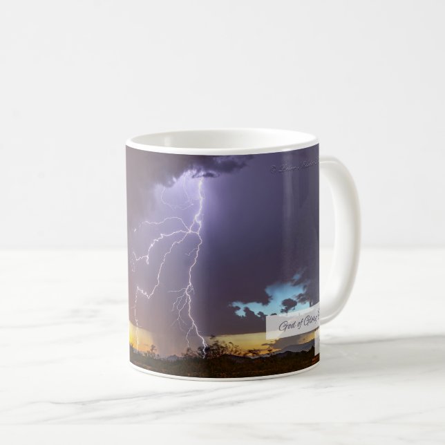 Mug Dieu de gloire tonne Psaume 105:39 KJV (Devant droit)