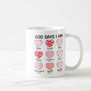 Mug Dieu dit que je suis chrétien foi coeur Saint-Vale