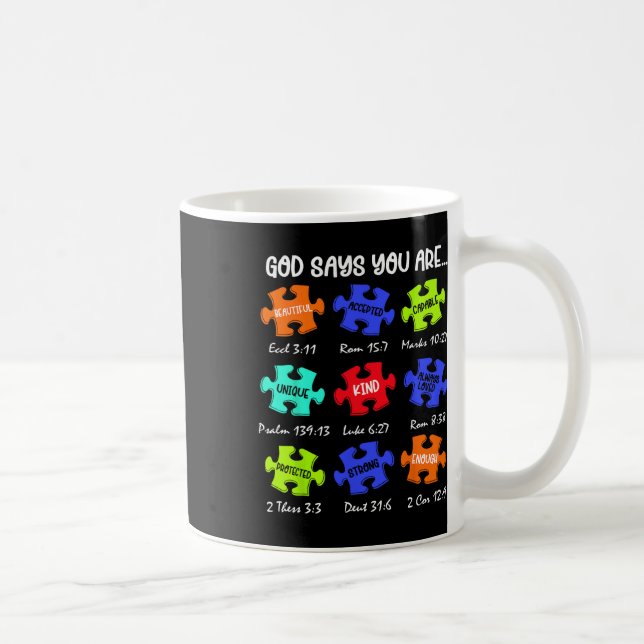 Mug Dieu dit que vous êtes Puzzle de sensibilisation à (Droite)