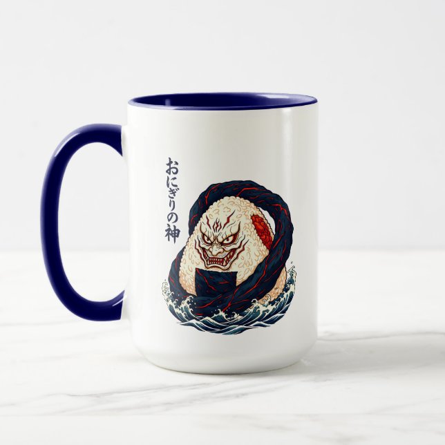 Mug Dieu d'Onigiri Oni Samurai Boule de Riz Japonaise  (Gauche)